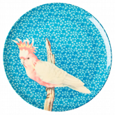 Rice Dinerbord Melamine Vintage Bird Print Blue