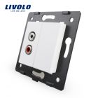 Livolo Module Speaker Aansluiting Enkelvoudig Wit