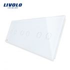 Livolo Glasplaat 3 x Tweepolig Wit