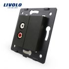 Livolo Module Speaker Aansluiting Enkelvoudig Zwart