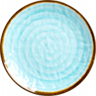 Rice Bord Melamine Swirl Print Aqua