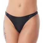 Rimba G-String Zwart Leer M/L