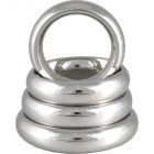 Rimba Donut Cockring 1,5 cm Breed Zilver RVS Diameter 40 mm