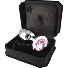 Rimba Buttplug Groot met kristal Unisex Roze 9,7 cm 