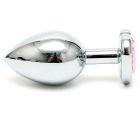 Rimba Buttplug Klein met Roze Kristal in Hartvorm 7,3 cm