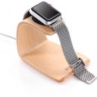 Samdi Apple Watch Houder Oplader Licht Berken Hout